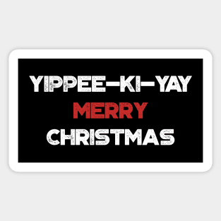 Yippee-Ki-Yay Merry Christmas Funny Vintage Retro (Christmas) Sticker